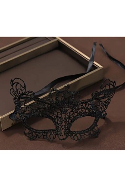 Dgt Luxury Siyah Asil Dantel Maske (Maskeli Balo)