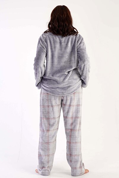 VİENETTA Γυναικεία κοστούμι πιτζάμα Welsoft μεγάλου μεγέθους με μακρυμάνικη τσέπη, 303069