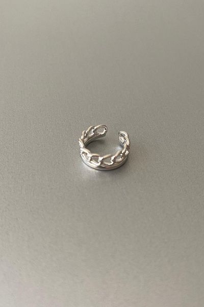 Jaida Moda Unisex Compression Non-Perforated Chain Model Steel Cartilage Earrings Ear Cuff