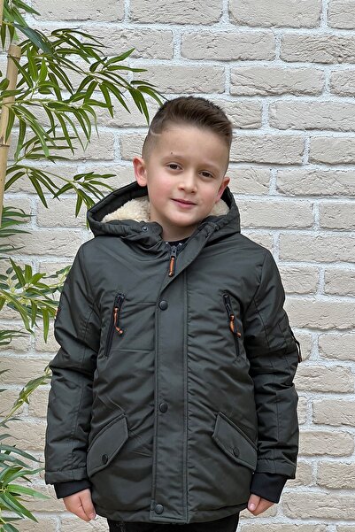 PIQUE Boy's Furry Hooded Sea Coat