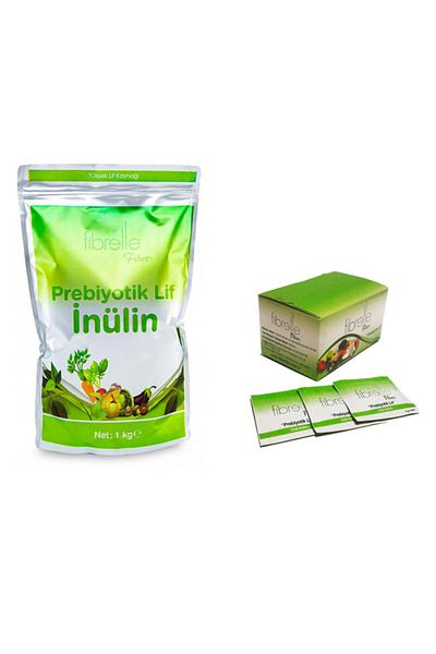 Fibrelle Prebiotic Fiber - Natural Inulin and Fiber Detailed 1 kg + 30 Chassis Chicory 2 Pack