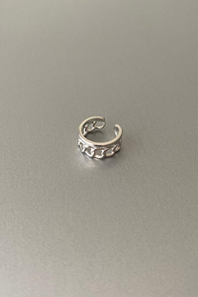 Jaida Moda Unisex Compression Non-Perforated Chain Model Steel Cartilage Earrings Ear Cuff