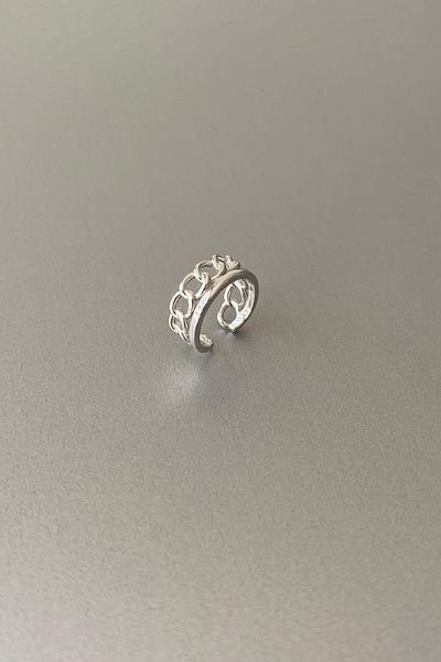 Jaida Moda Unisex Compression Non-Perforated Chain Model Steel Cartilage Earrings Ear Cuff
