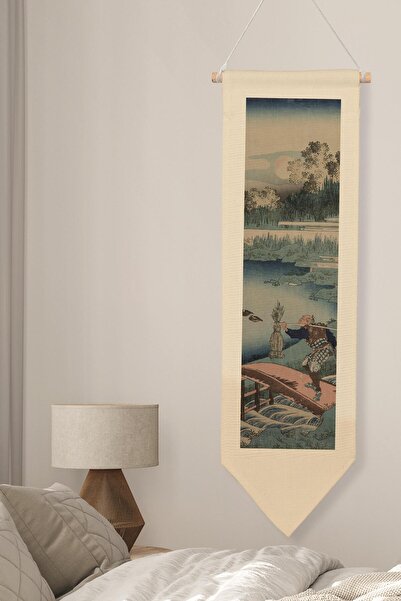 Postifull Duvar Halısı Pinterest Dekoru, Hokusai Sanat Serisi 100cm Kanvas Fl...