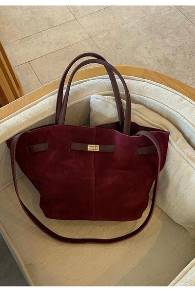 hasır bohem Straw&Bohemian Women's New Season Suede Leather Hand and Shoulder Bag