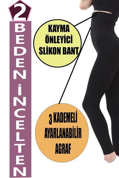 Kayaka triko Women's 2 Size Slimming Extra High Waist Corset Tights