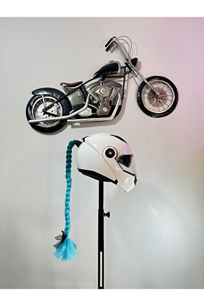 Butik Motor & Motosiklet Yeşil Ombreli Saç Kask Dış Aksesuarı