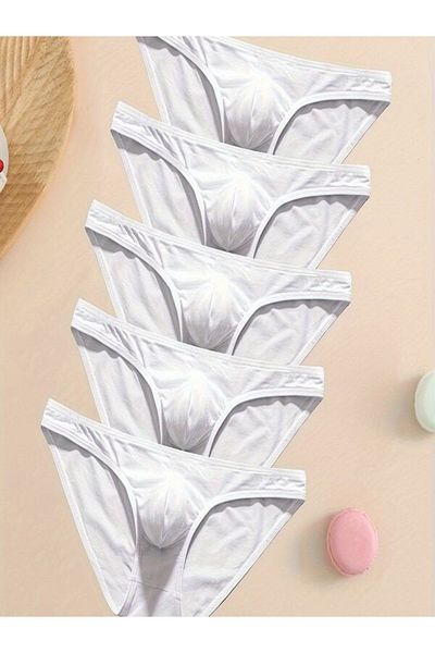 ÇAĞLAR BUTİK Ανδρικά εσώρουχα White Slip 5'li