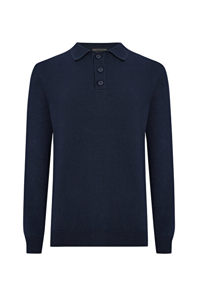 Mudo Buttoned Polo Collar Sweater