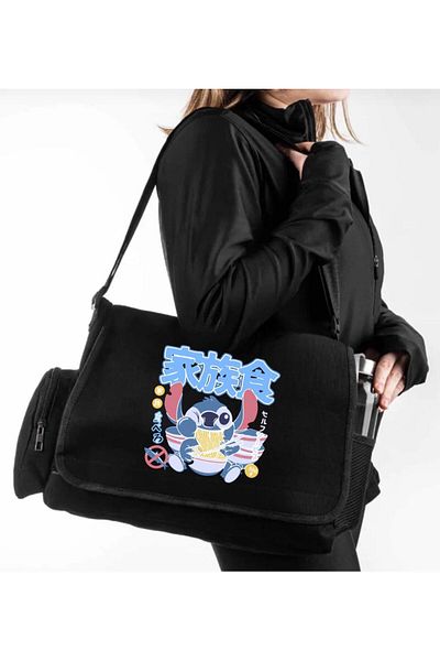 Aesthia Geantă Messenger imprimată cu design special Stitch-Mingalondon