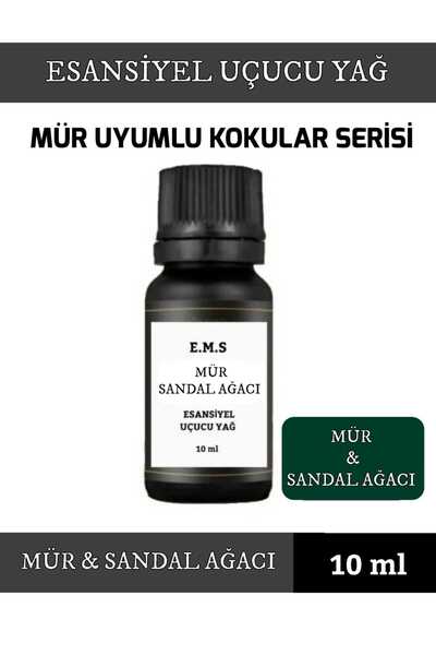 E.M.S AVM Mür & Sandal Ağacı Esansiyel Uçucu Yağı Buhurdanlık Yağı Difüzör Es...