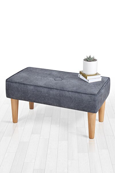 Lorencehome Gri Square Puf Gri Ty9056