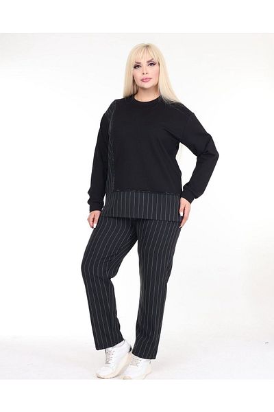 özle fashion Set de trening pentru damă, mărime mare, Stone