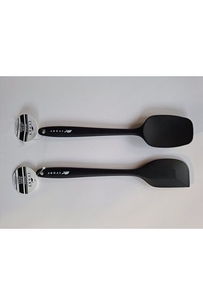 EMPA İvory Anti-Barn Insignia Black 2-Piece Silicone Spatula Set