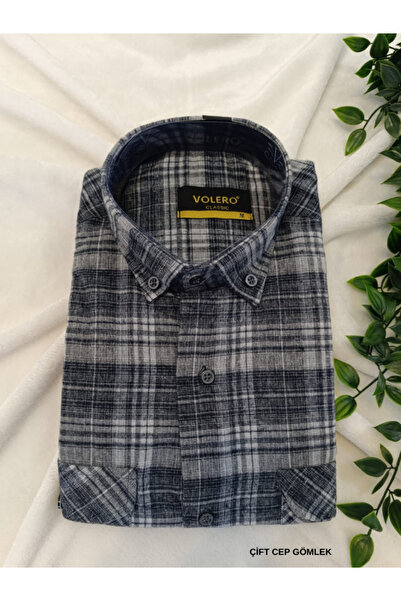 Genel Markalar Erkek Baba ÇİFT Cepli Kapaklı Klasik Kesim  Kalın Oduncu Kışlı...