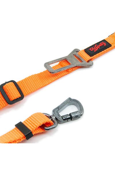 Tailpetz Orange Travel Leash - Car Safety, Cat Dog Traveling Transport Strap