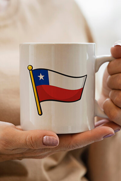 South Steel Chile- Şili Bayrağı Baskılı Premium Kupa Bardak