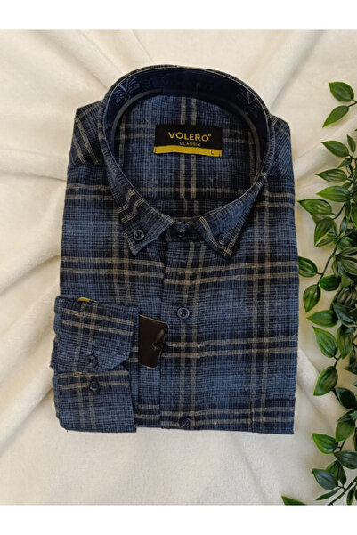 DENİZLİFE قميص شتوي سميك كلاسيكي للرجال مع جيوب للأب