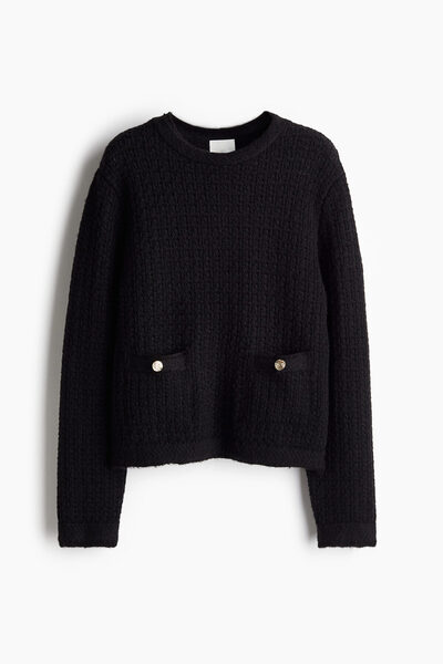 H&M Delik Desenli Triko Kazak