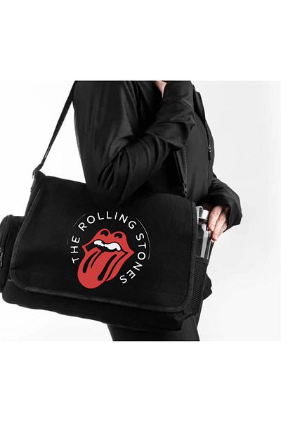 Aesthia Geantă Messenger imprimată The Rolling Stones Design - Mingalondon