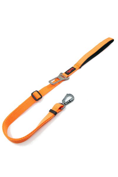 Tailpetz Orange Travel Leash - Car Safety, Cat Dog Traveling Transport Strap