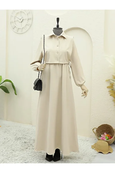 HİJABAYA Dress Set with Shirt Detail on Top