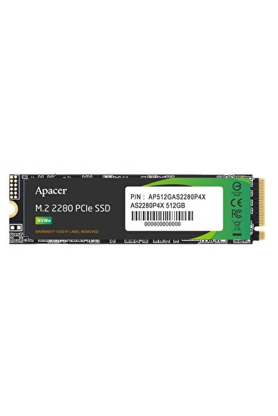 Apacer AP512GAS2280P4X-1 512GB (2100/1500MB/s) M.2 2280 PCIe 3.0 NVMe SSD