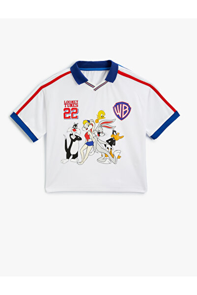 Koton Tweety Shorts - Elastic Waist and Piping Detail