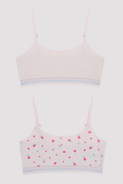 Penti Πολύχρωμο μισό εσώρουχο 2 τεμαχίων για κορίτσια με λουλούδια