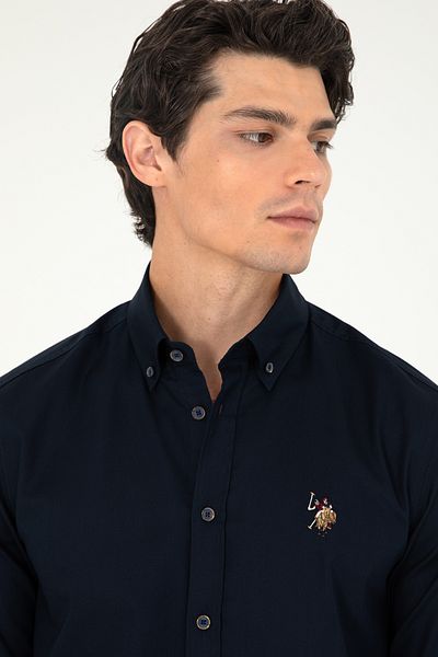 U.S. Polo Assn. Мъжка тъмносиня базова риза с дълъг ръкав 50293847-VR033
