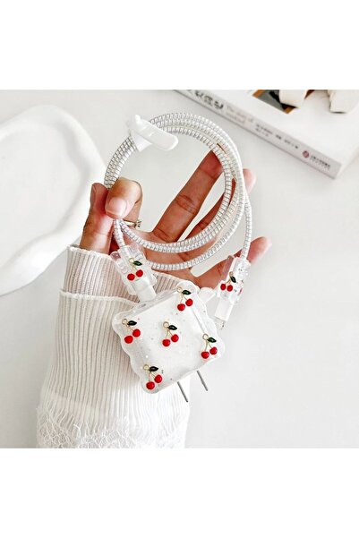 daystar 18w/20w Uyumlu Kirazlı Şarj Aleti Kılıfı, Şarj Kablo Koruyucu, Şarj K...