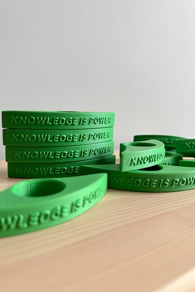 Obaco Δαχτυλίδι ανάγνωσης βιβλίων Knowledge Is Power, Σετ δαχτυλιδιών ανάγνωσης βιβλίων 5 τμχ