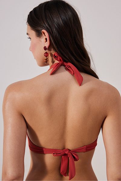 Penti Nový Triangle Twist Cinnamon Bikini top