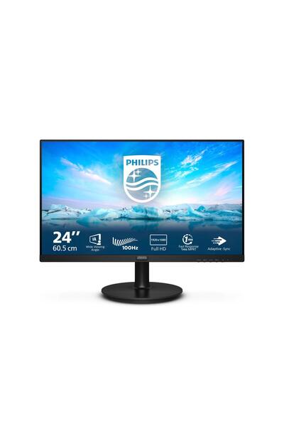 Philips 241V8LAB VLine 23.8" LED 4ms 100Hz 1920x1080 FullHD VGA HDMI Multimedya (Vesa) AdaptiveSync