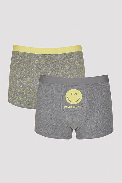Penti Ανδρικά Smiley 2-Pece Grey Boxers