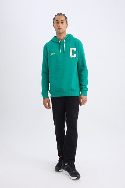 DeFacto Boston Celtics Hooded Back Printed Thick Sweatshirt - Y7320Az24Au