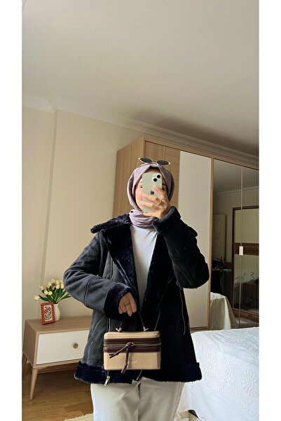 Vakar PELUŞ FERMUARLI BİKER MONT CEKET