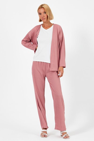 ihraç pazarı Croplu 3-Piece Pleated Set