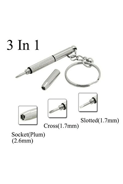BGA Çok Fonksiyonlu Mini Tornavida 3in1 Anahtarlık