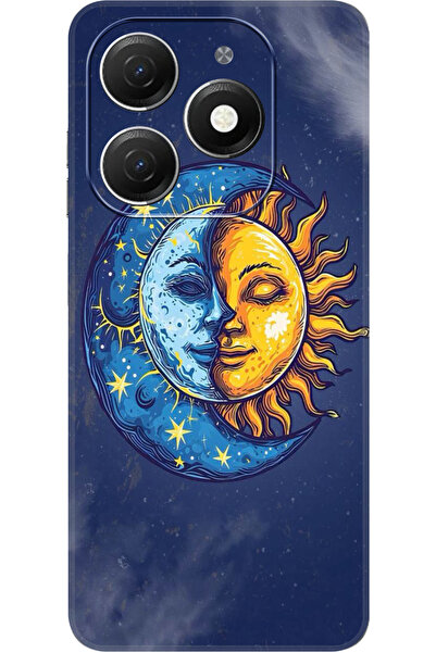 TECNO Spark 20 (KJ5n) Uyumlu Kamera Korumalı Gezegen Baskılı HD+ Silikon Kılıf