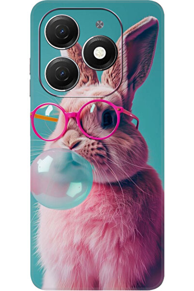 TECNO Spark 20 (KJ5n) Uyumlu Kamera Korumalı Tavşan Baskılı HD+ Silikon Kılıf