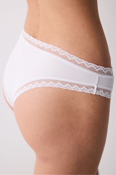 Penti Εύκολο Micro Lace Lace Λευκό Βραζιλιάνικο εσώρουχο