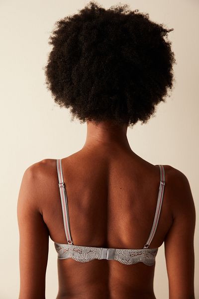 Penti Cozy Glossy Gray Bra Without Micro Underwire