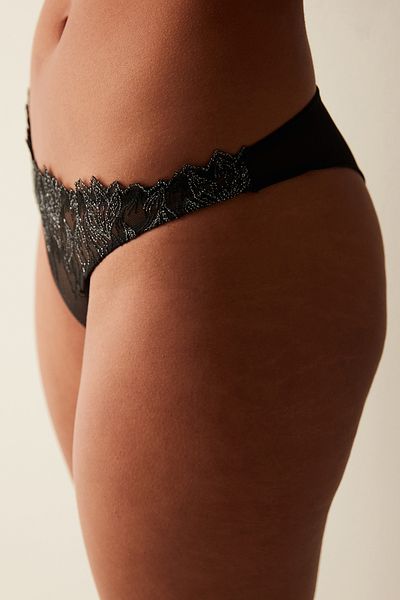 Penti Chiloți brazilian negri broderie