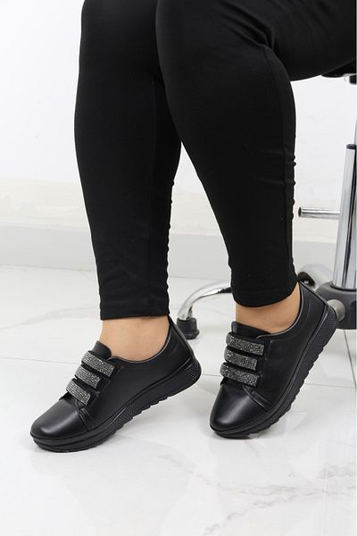 ASL SHOES STORE Orthopedic Soft Sole Daily Stoned Black Women's Casual Shoes