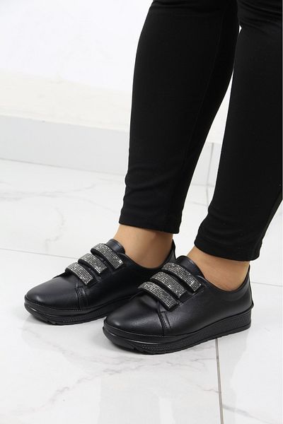ASL SHOES STORE Orthopedic Soft Sole Daily Stoned Black Women's Casual Shoes