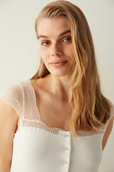 Penti Mama Hamile Beyaz Gecelik