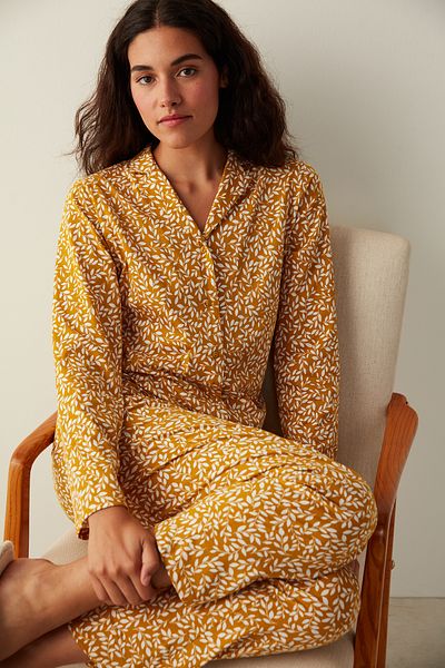 Penti Base Make It Leafy Shirt Pants Pajama Set