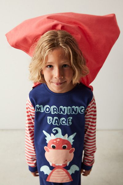 Penti Boy's Dragon Face Long Sleeve Pajama Set
