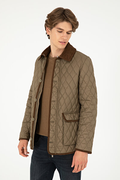 U.S. Polo Assn. معطف كاكي للرجال 50290739 -VR027